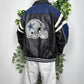 NFL Dallas Cowboys Vintage Lederjacke Collegejacke blau schwarz XL - MonkeysVintage