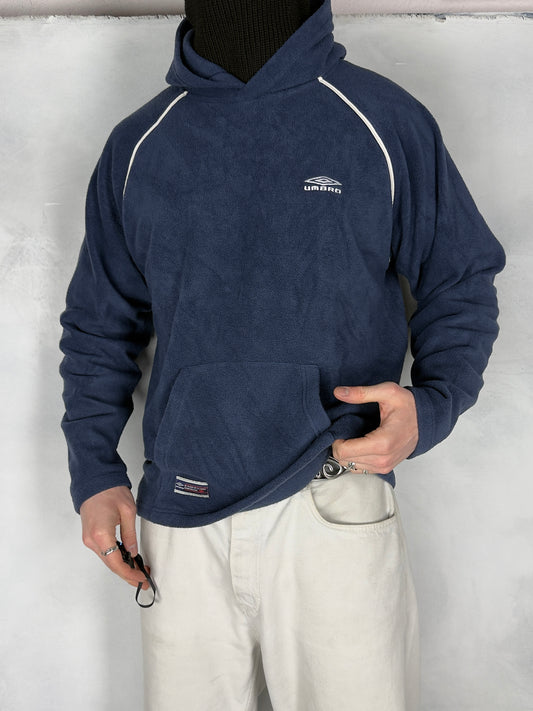 Umbro vintage Fleece Hoodie Pullover blau M