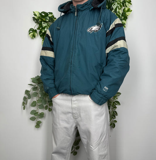 NFL Eagles 90s Vintage Jacke grün blau L - MonkeysVintage