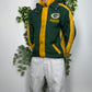 NFL Green Bay Packers Football Vintage Jacke gefüttert grün gelb S - MonkeysVintage