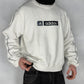 Adidas vintage big Logo embroidery Sweatshirt Crewneck weiß L