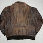 Redskins Lederjacke Vintage Bomberjacke in Braun, Größe XXL, Rückseite