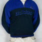 Adidas vintage big Logo embroidery Fleece Jacke Zipper blau S