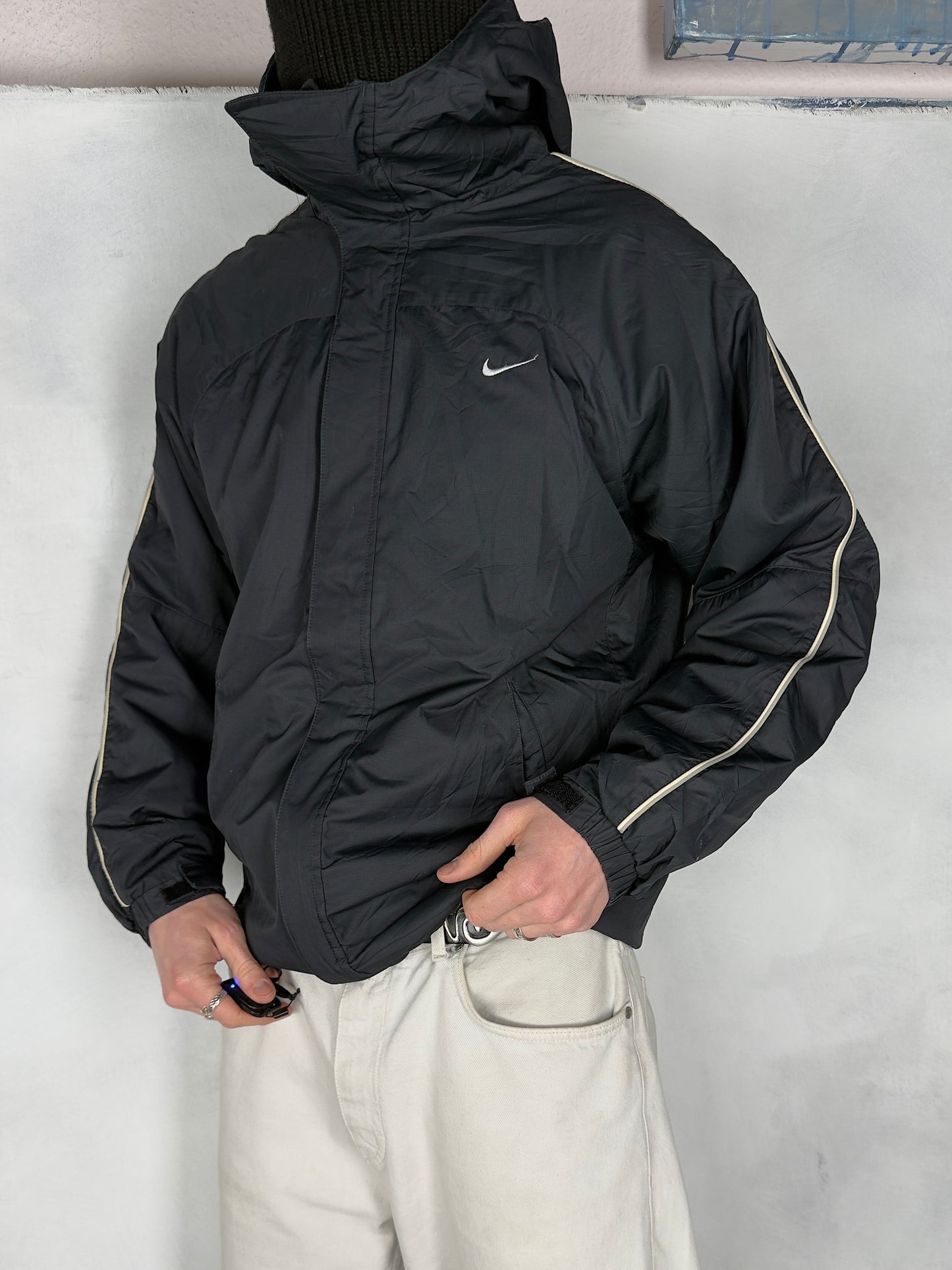 Nike vintage Jacke gefütterte Jacke schwarz L