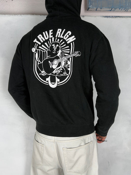 True Religion Zipper Kapuzenjacke schwarz M