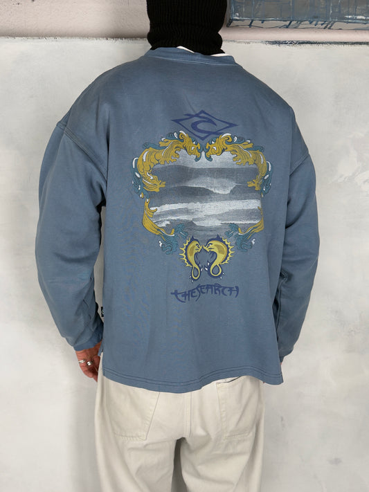 Quicksilver vintage Sweatshirt Sweater blau L