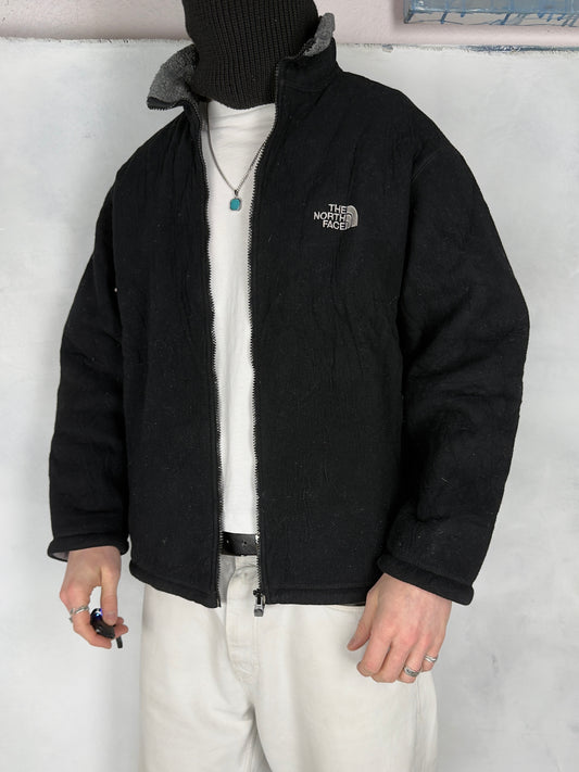 The North Face vintage Fleece Jacke Zipper schwarz L