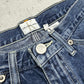 Calvin Klein Jeans Shorts Vintage Denim in Blau, Größe W34, Logo-Closeup