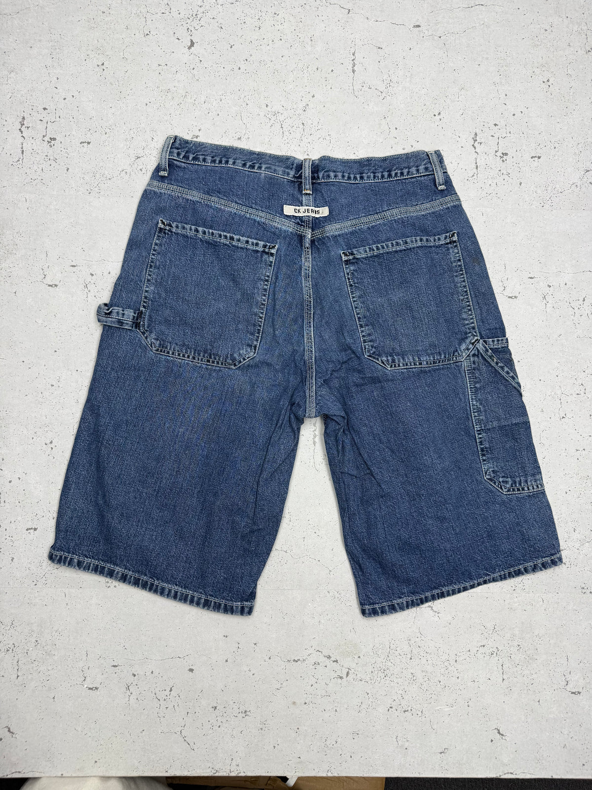 Calvin Klein Jeans Shorts Vintage Denim in Blau, Größe W34, Rückseite