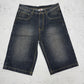 Brooklyn Basement Vintage Jeans-Shorts in Dark Denim, Größe 32, Vorderseite