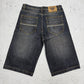 Brooklyn Basement Vintage Jeans-Shorts in Dark Denim, Größe 32, Rückseite