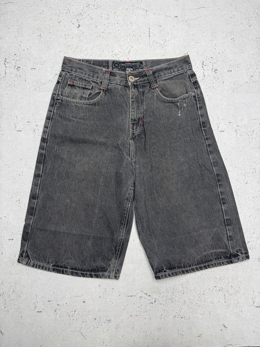 Southpole Vintage Jeansshorts in Schwarz, W34, Vorderansicht