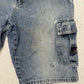 Southpole Vintage Cargoshorts in Hellblau, W34, leichte Flecken