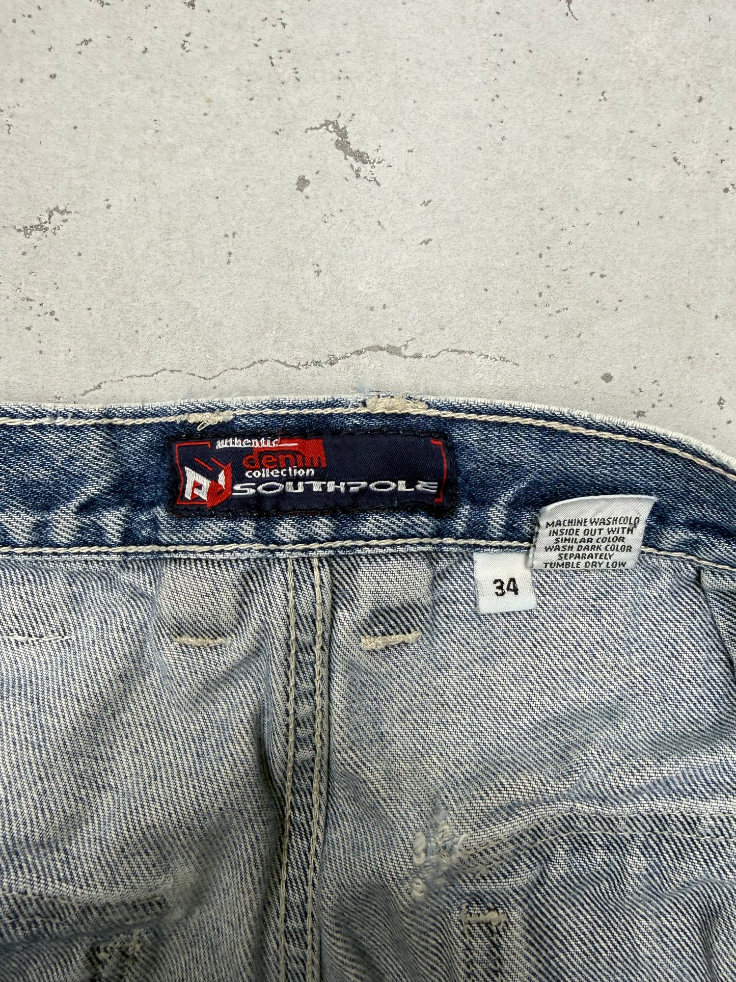 Southpole Vintage Cargoshorts in Hellblau, W34, Etikett