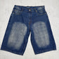 TAAPS Vintage Jeansshorts in Dunkelblau, Vorderansicht