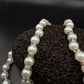 "Lunar Pearl" Chain – Y2K Perlen Hosenkette mit Strass-Details Silber Weiß Streetwear