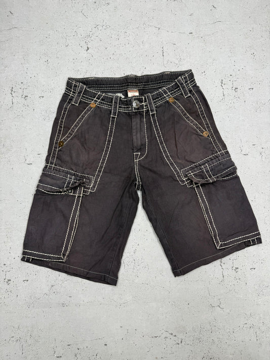 True Religion Vintage Cargoshorts in Anthrazit, W28, Vorderansicht