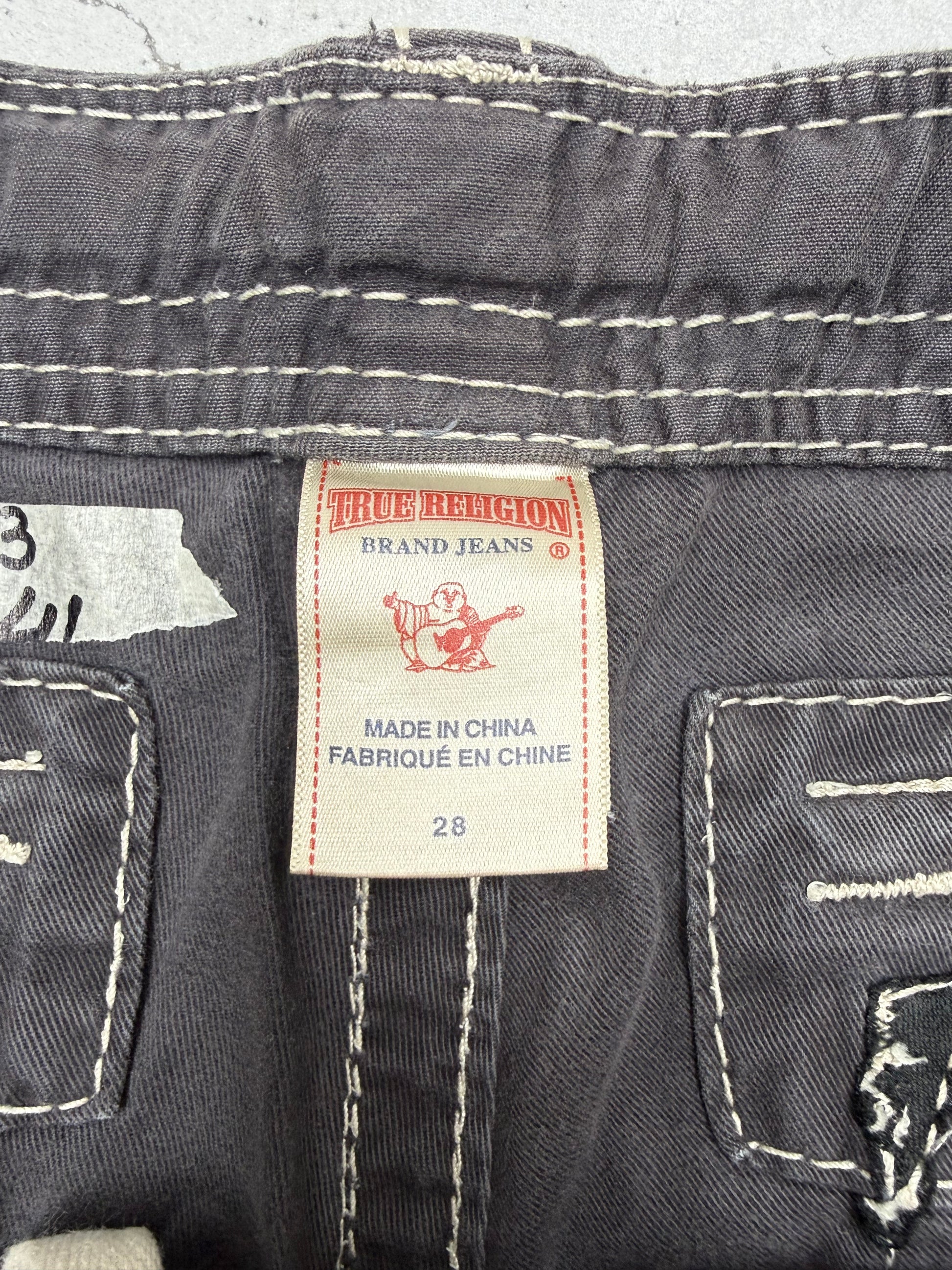 True Religion Vintage Cargoshorts in Anthrazit, W28, Etikett