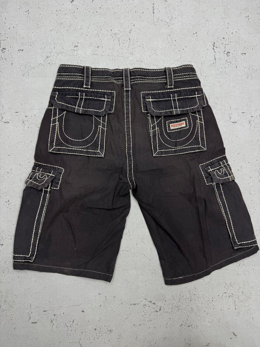 True Religion Vintage Cargoshorts in Anthrazit, W28, Rückansicht