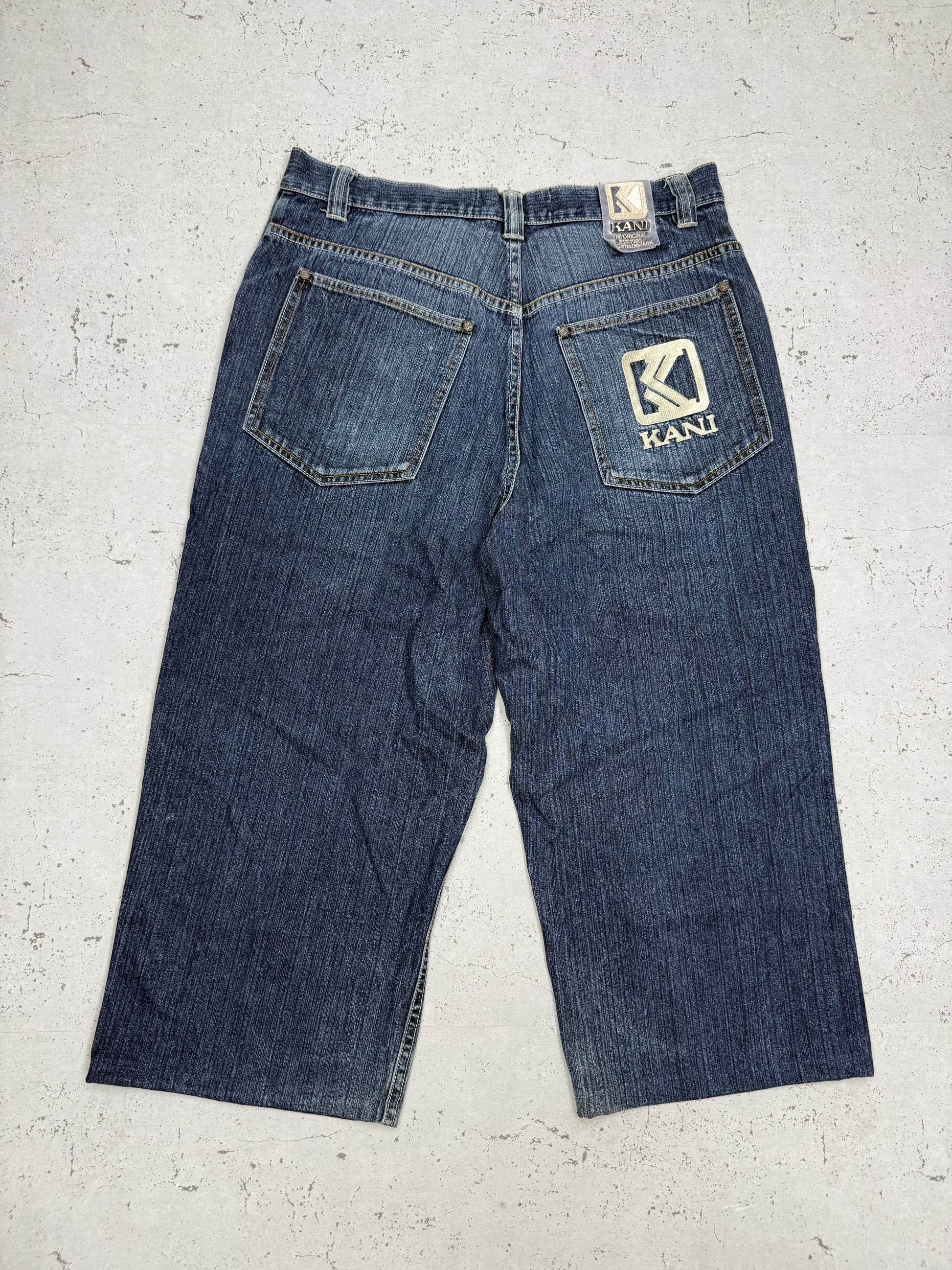 Karl Kani Jeans Vintage Baggy Fit in Blau, Größe W32/L32, Rückseite