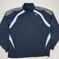 Adidas Vintage Clima365 Trainingsanzug in Navy, Größe L, Jacke Vorderansicht