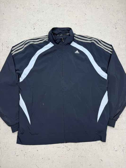Adidas Vintage Clima365 Trainingsanzug in Navy, Größe L, Jacke Vorderansicht