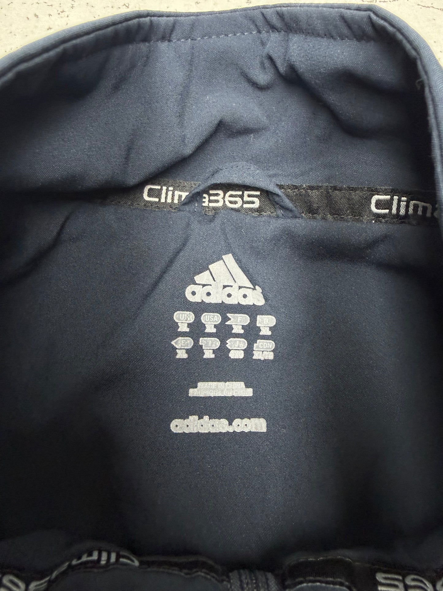Adidas Vintage Clima365 Trainingsanzug in Navy, Größe L, Etikett Jacke