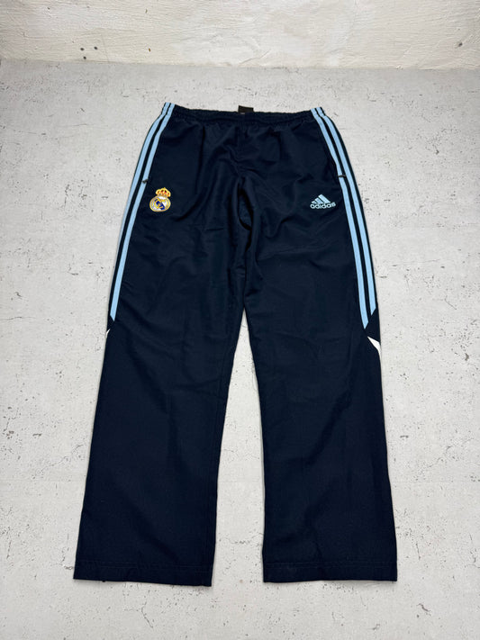 Adidas Real Madrid Vintage Trainingshose in Navy, Größe 40/42, Vorderseite