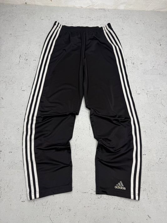 Adidas Snap Pants Vintage Trackpants in Schwarz, Größe L, Vorderseite