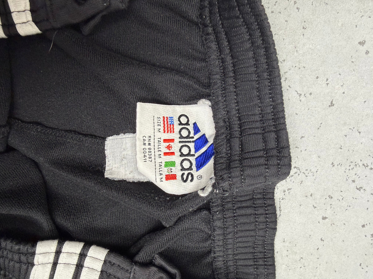 Adidas Snap Pants Vintage Trackpants in Schwarz, Größe L, Etikett