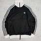 Adidas Originals Firebird Trainingsjacke in Schwarz, Größe M, Vorderansicht