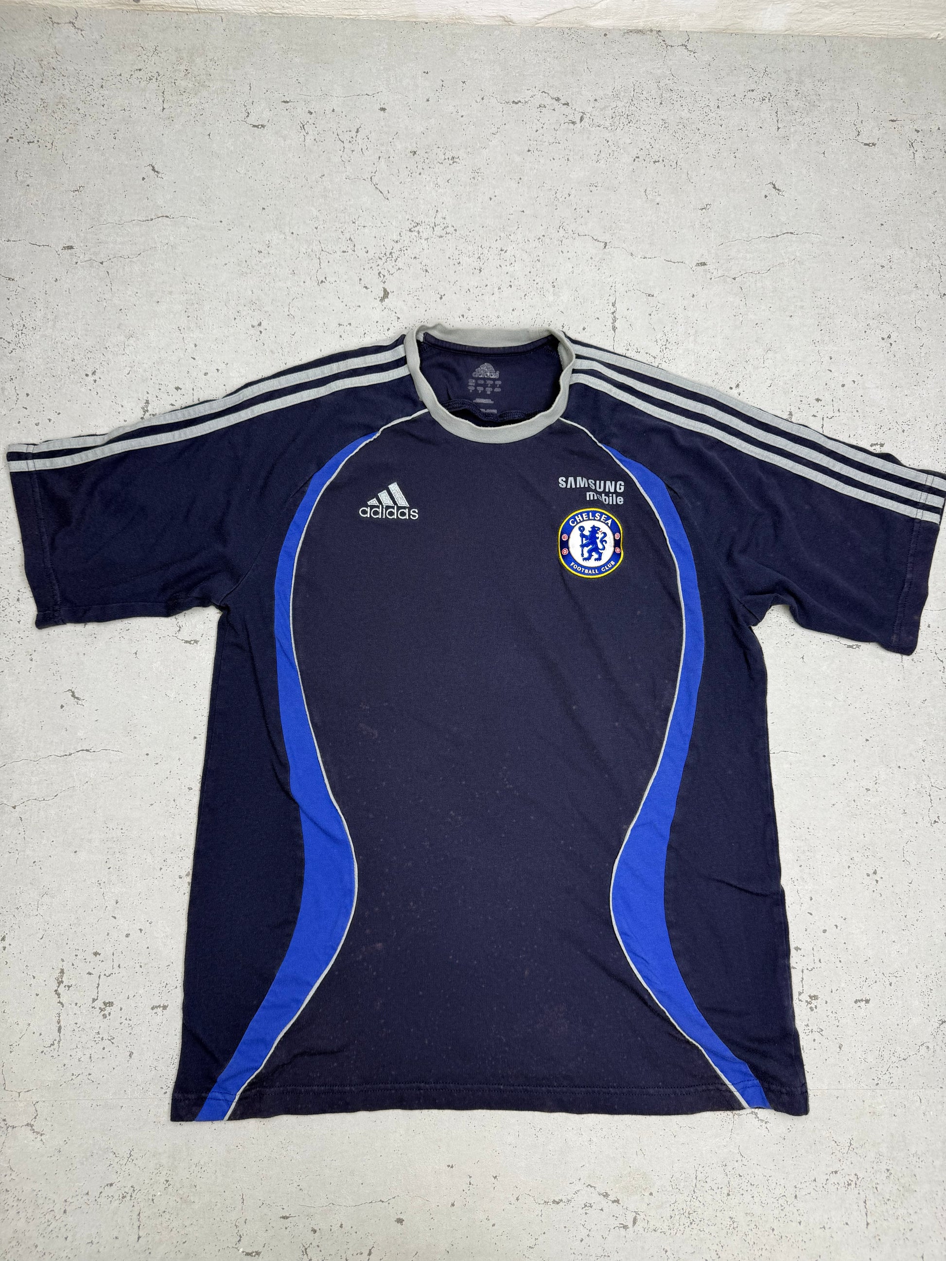 Adidas FC Chelsea Vintage Shirt in Navy, Vorderseite