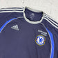 Adidas FC Chelsea Vintage Shirt in Navy, Logo-Closeup