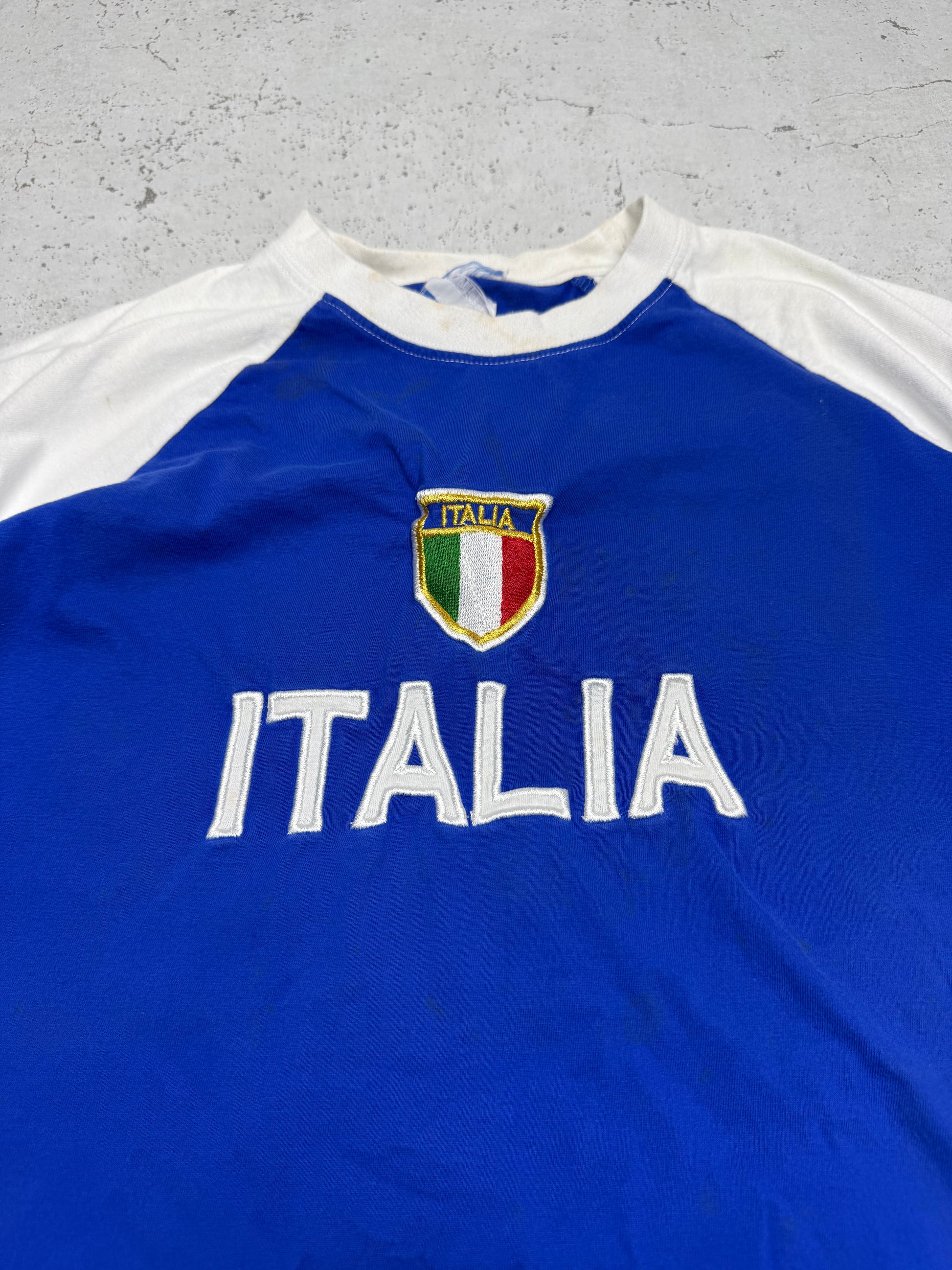 Blu Mar Venezia Italia Vintage T-Shirt in Blau, Größe XL, Logo-Detail