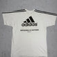 Adidas Bikila.com Vintage Eventshirt in Weiß, Rückseite