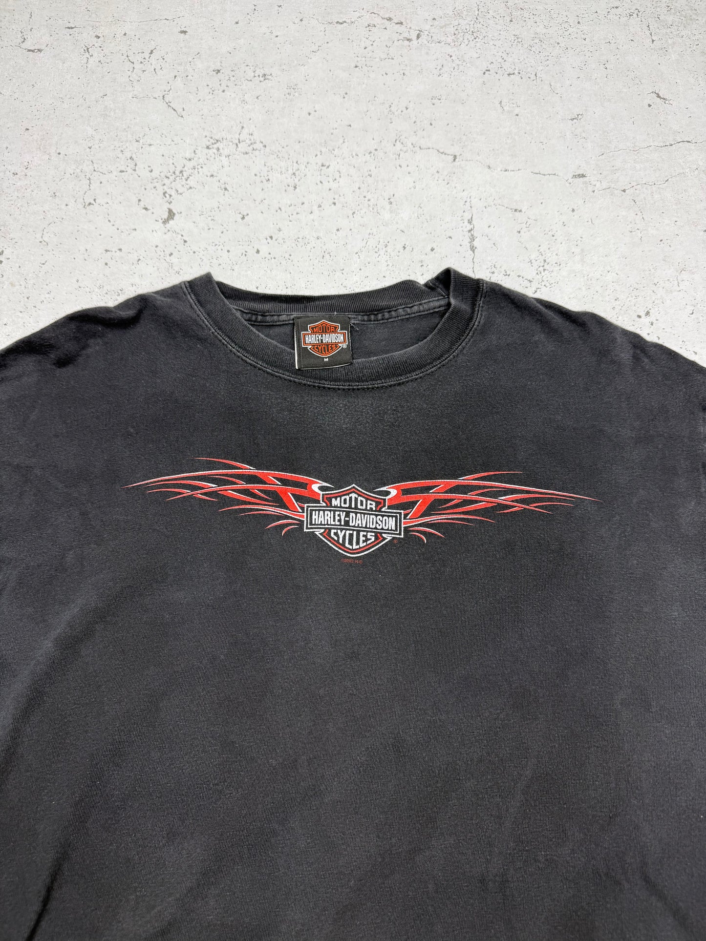 Harley-Davidson Vintage Longsleeve in Schwarz, Größe M, Logo-Detail