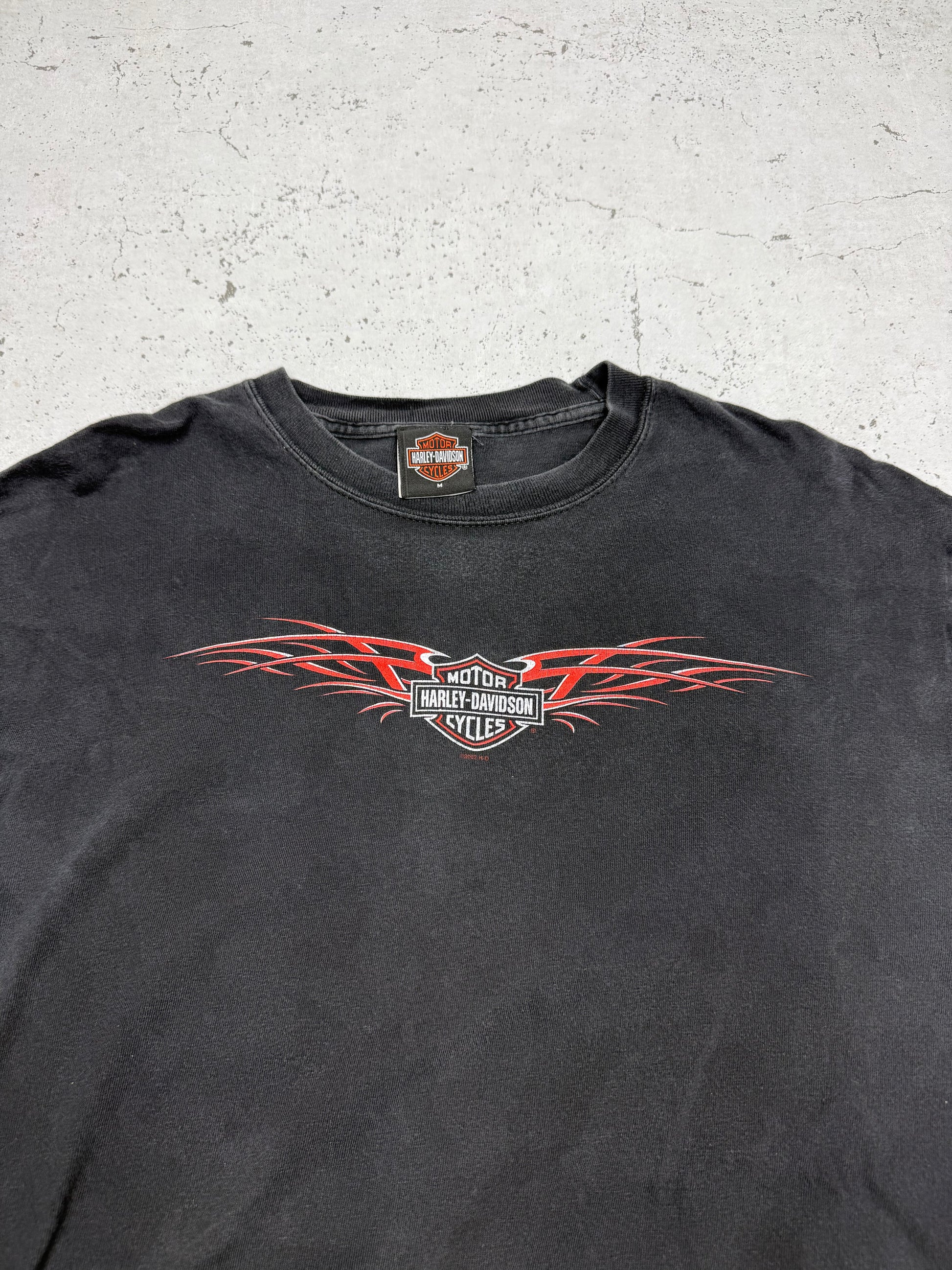 Harley-Davidson Vintage Longsleeve in Schwarz, Größe M, Logo-Detail