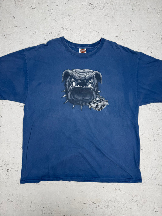 Harley-Davidson Guildford Vintage Bulldog Shirt in Navy, Vorderseite