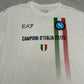 EA7 Napoli Campioni d'Italia Vintage T-Shirt in Weiß, Größe XL, Logo-Detail