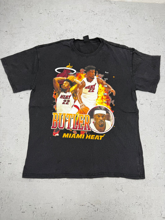 Ultra Game Jimmy Butler Miami Heat Vintage T-Shirt in Schwarz, Größe M, Vorderansicht