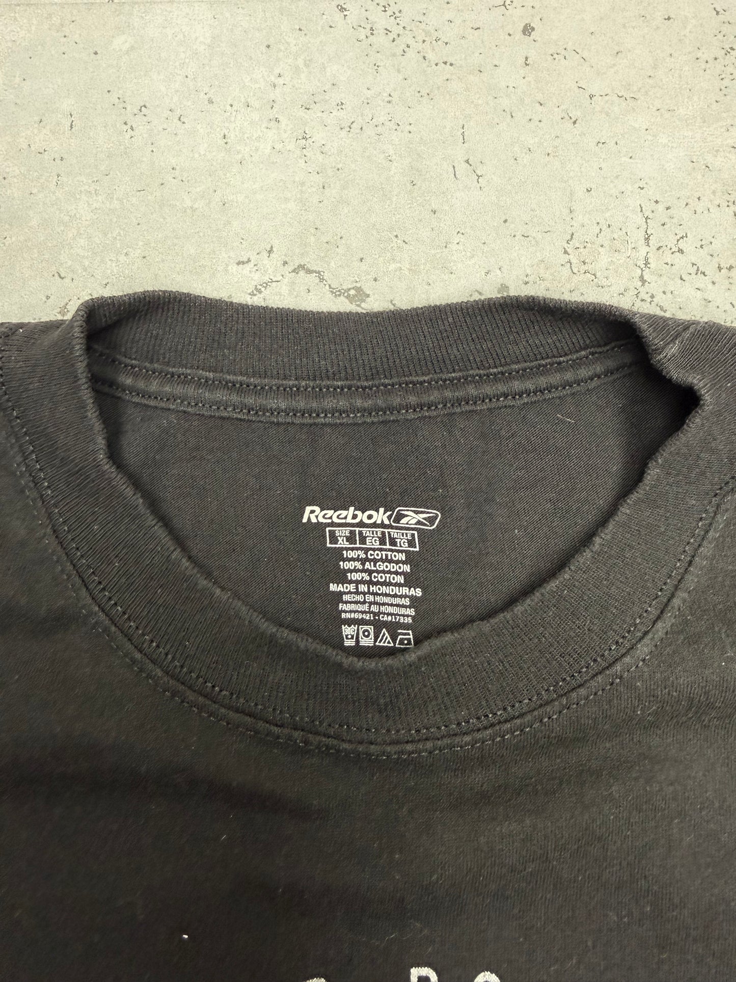 Reebok Steelers Vintage Super Bowl Shirt in Schwarz, Größe XL, Etikett