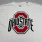 Champion Ohio State Vintage Shirt in Weiß, Größe XXL, Logo-Closeup