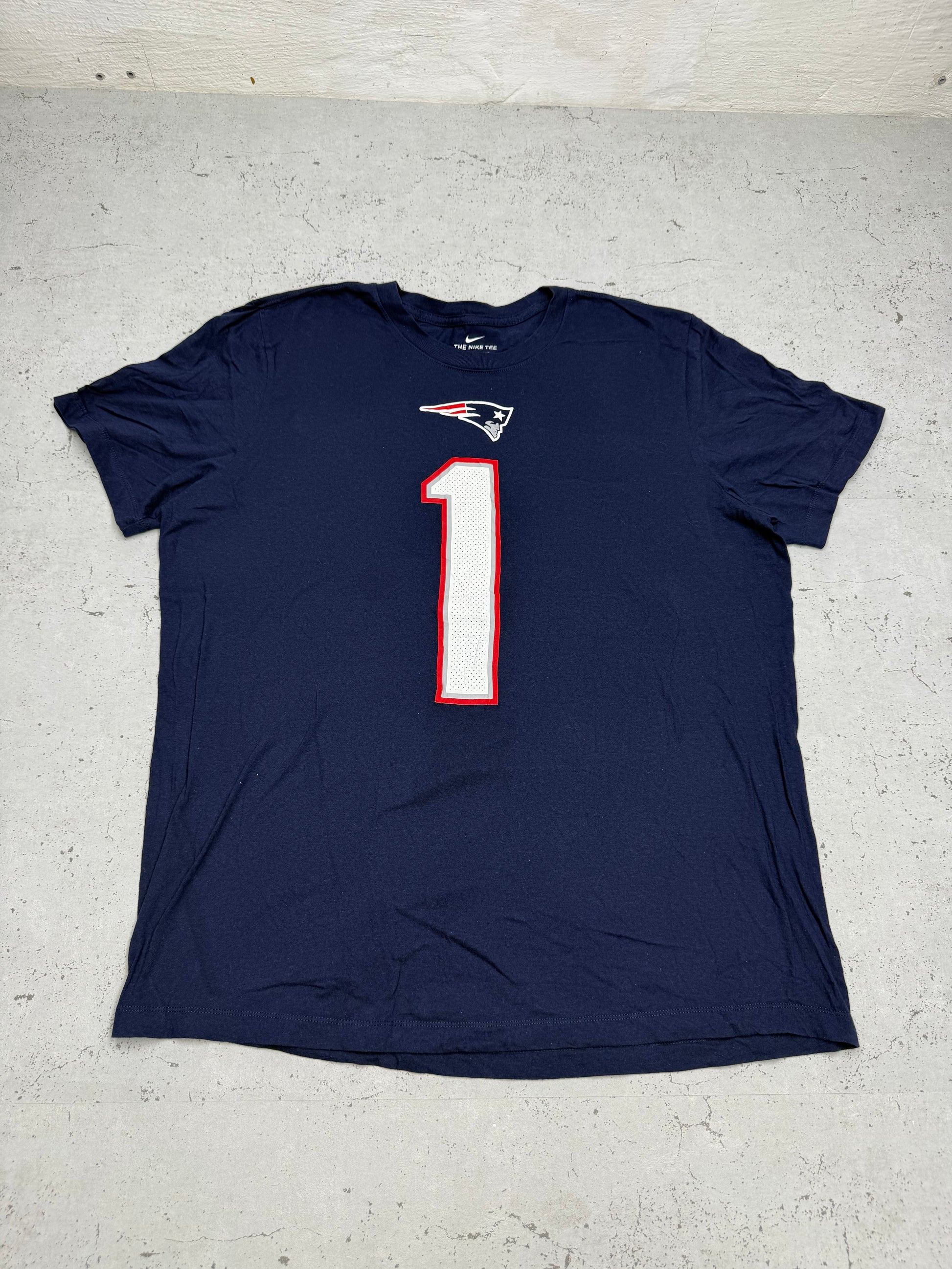 Nike Patriots Newton Vintage T-Shirt in Navy, Größe XL, Vorderansicht