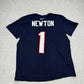 Nike Patriots Newton Vintage T-Shirt in Navy, Größe XL, Rückansicht