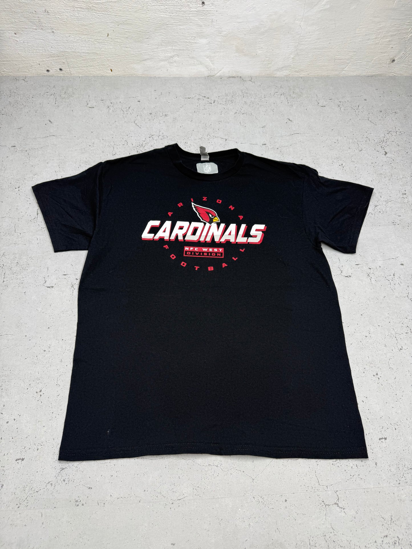 Arizona Cardinals Vintage T-Shirt in Schwarz, Vorderansicht