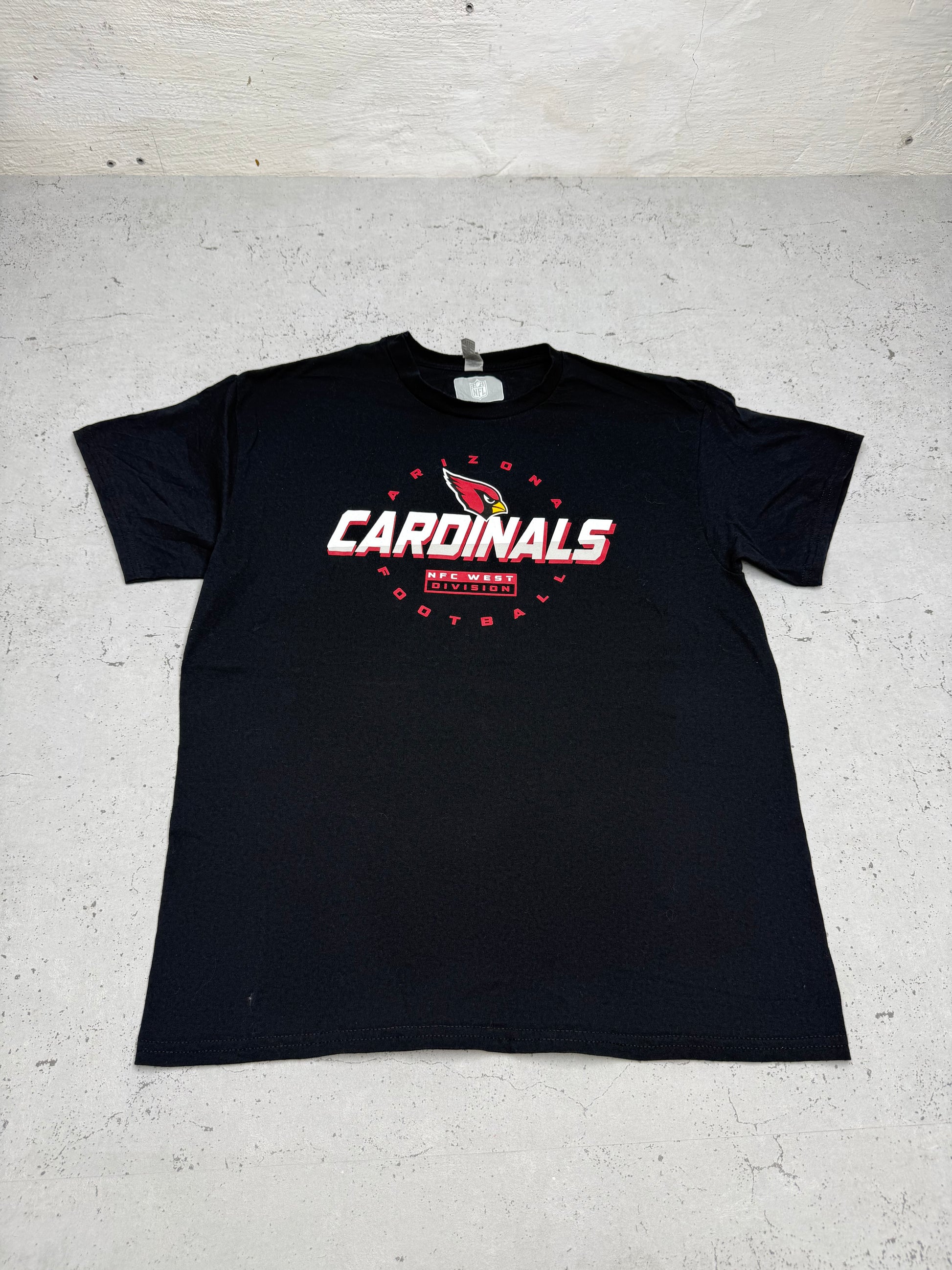 Arizona Cardinals Vintage T-Shirt in Schwarz, Vorderansicht