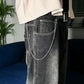"Simple" Streetwear Hosenkette silberfarben Y2K