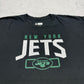 New York Jets Vintage Shirt in Schwarz, Logo-Closeup
