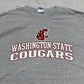 Washington State Cougars Vintage College Shirt in Grau, Größe L, Logo-Closeup