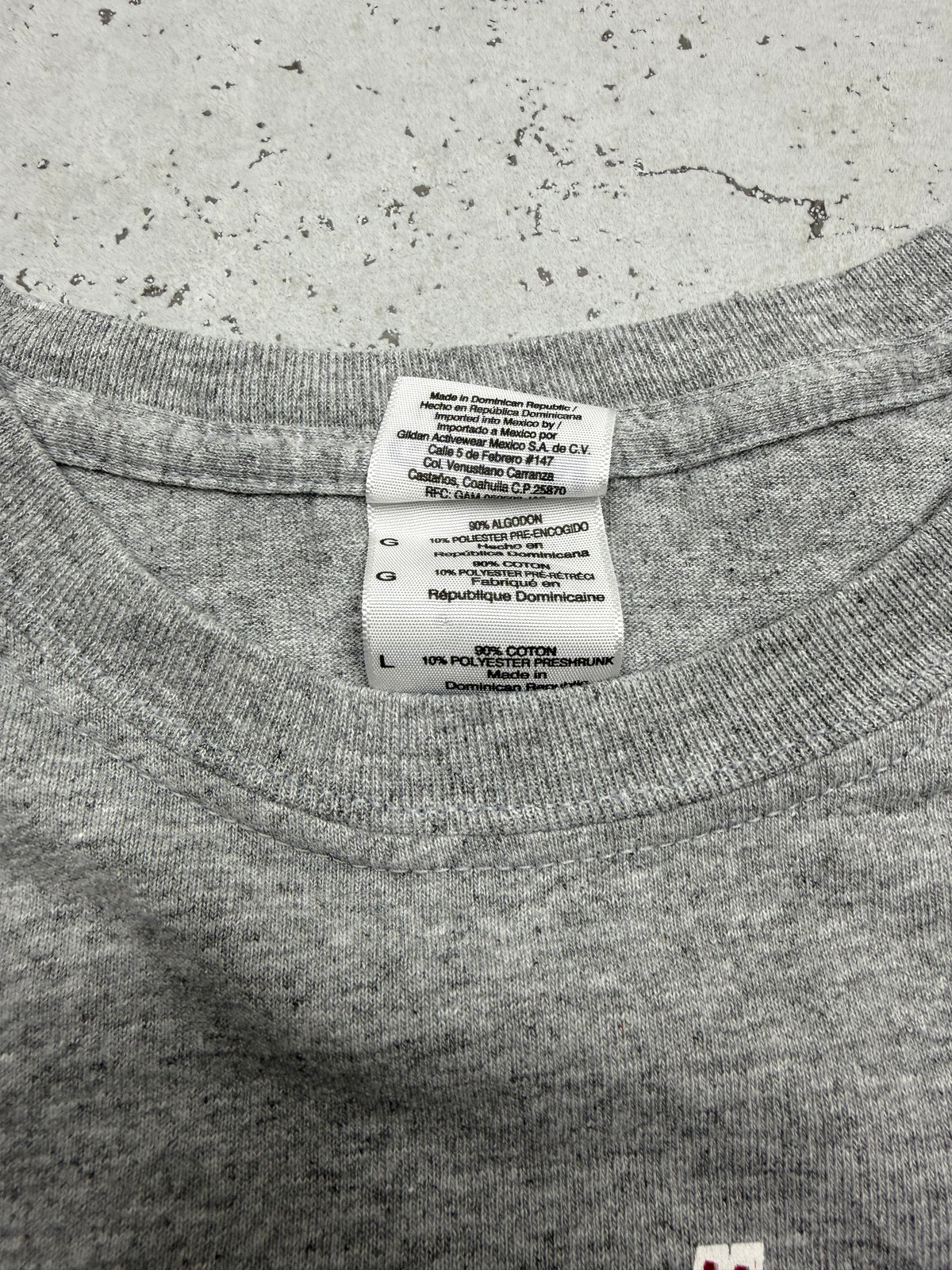 Washington State Cougars Vintage College Shirt in Grau, Größe L, Etikett